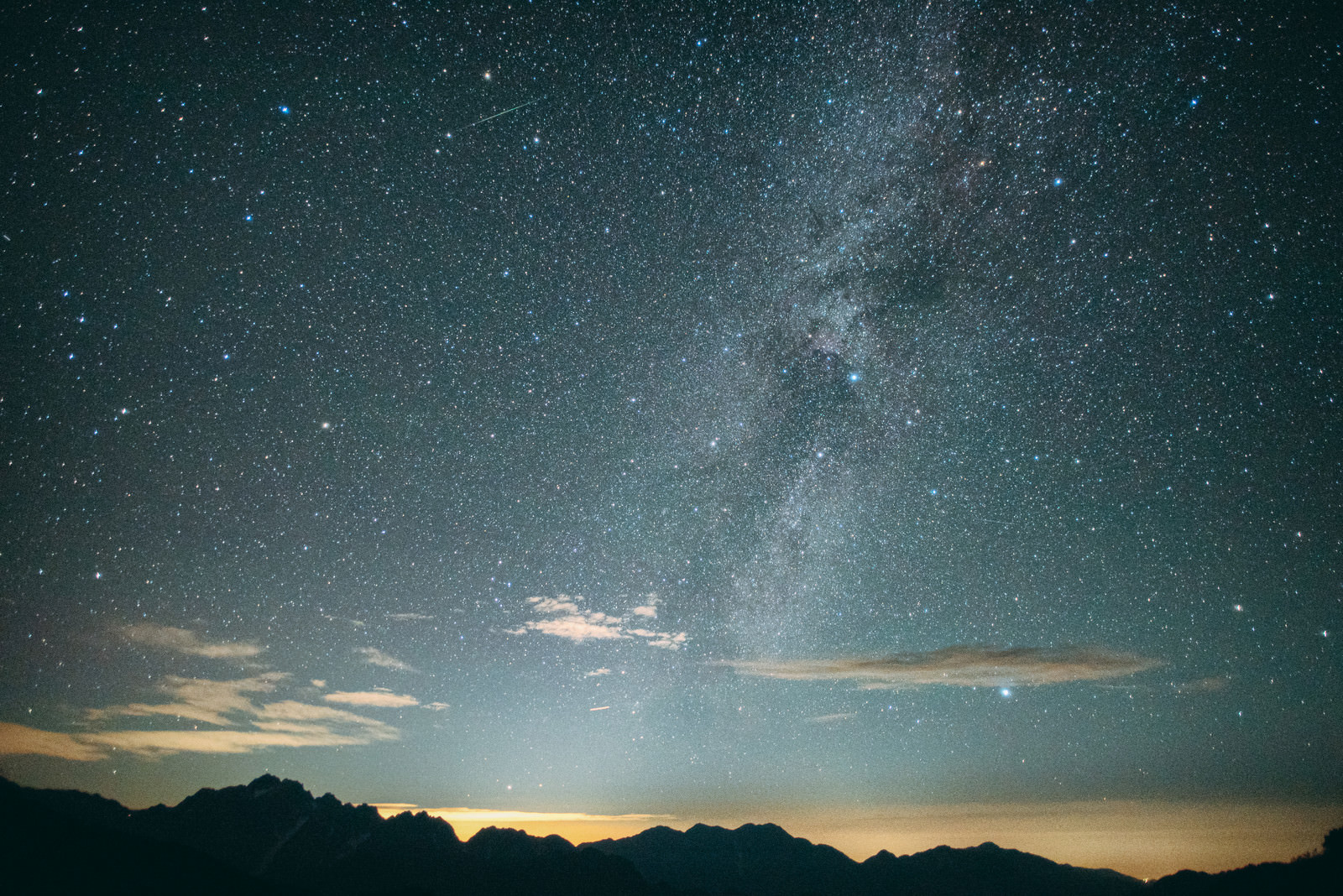 宮古島の星空の下での夜間撮影